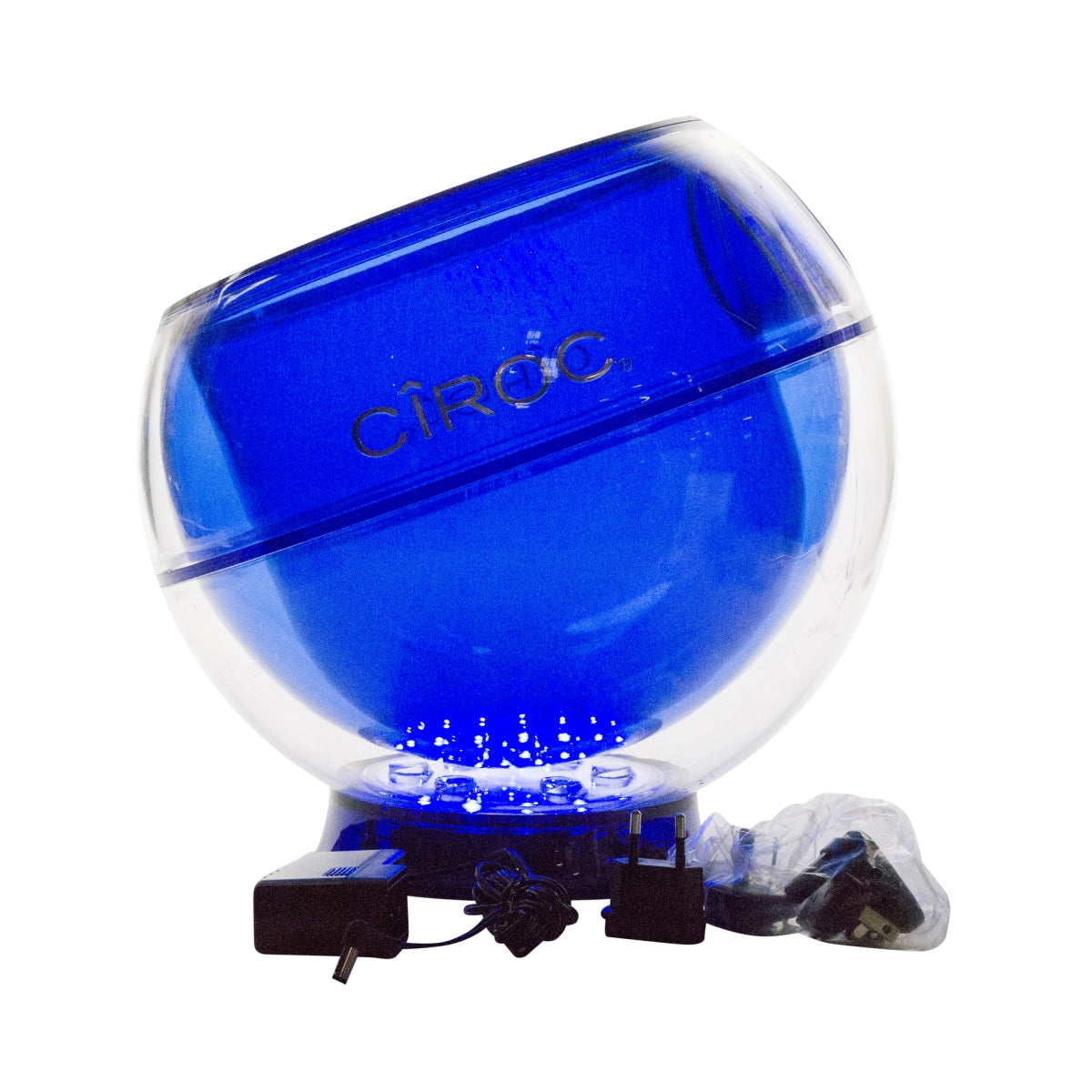 Ciroc Vodka LED rechargeable bottle cooler ice cube container ball round blue/transparent used – View 4