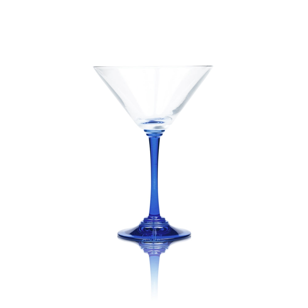 Citadelle Vodka Glass Martini Blue Foot Cocktail Glasses Long Drink Gin Bar Relief