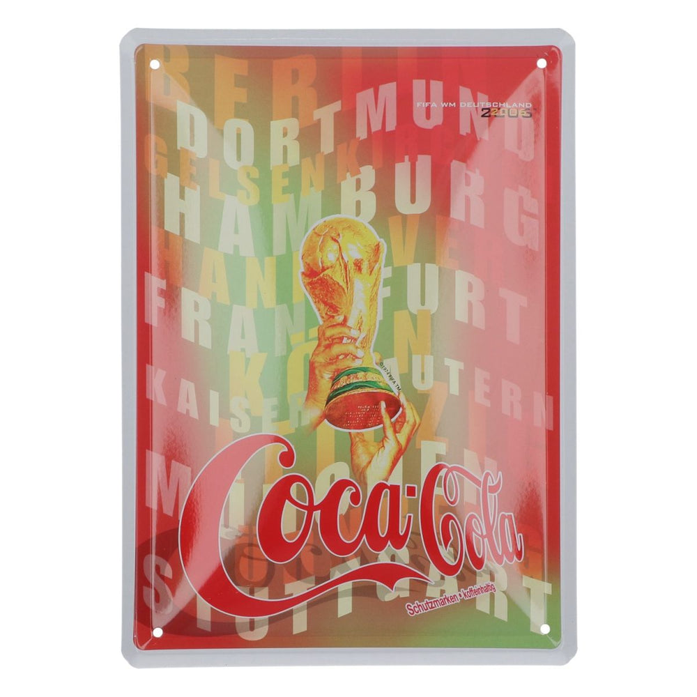 Coca Cola metal sign World Cup 2006 21x15cm advertising sign wall decoration merchandise