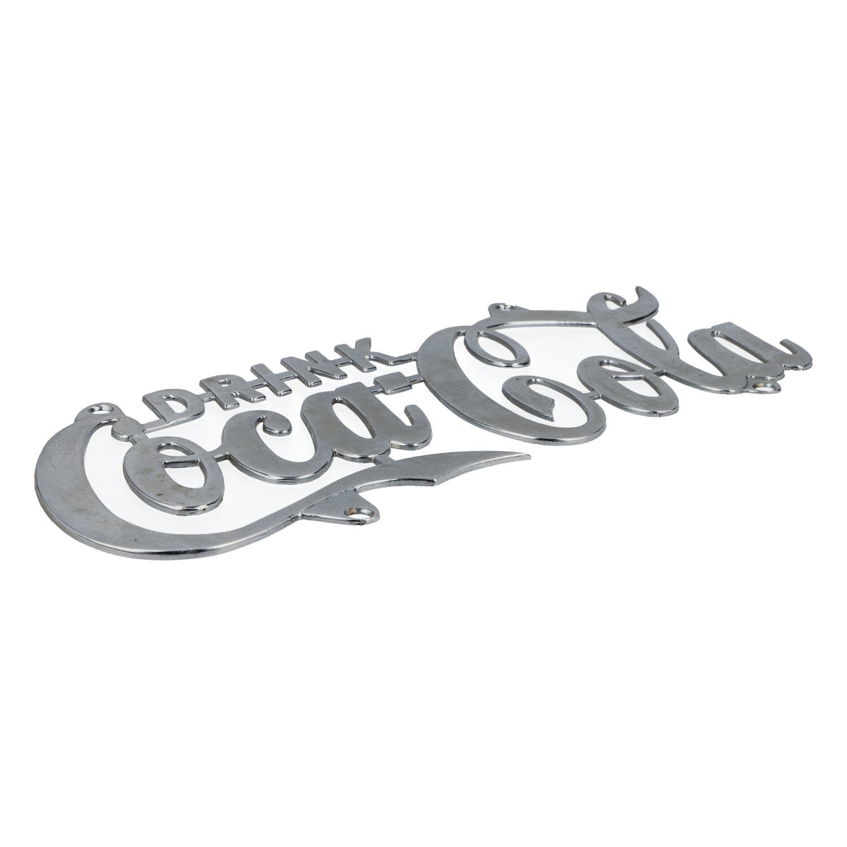 Coca-Cola Metal Sign Wall Decoration, Silver, Retro, Very Rare – View 2