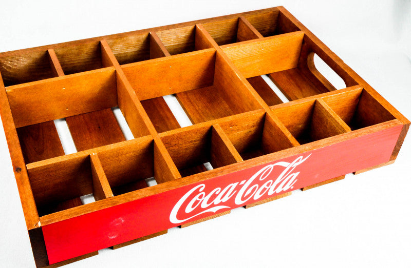Coca Cola Real Wood Tray Serving Tray Terrace Vintage Design – View 3
