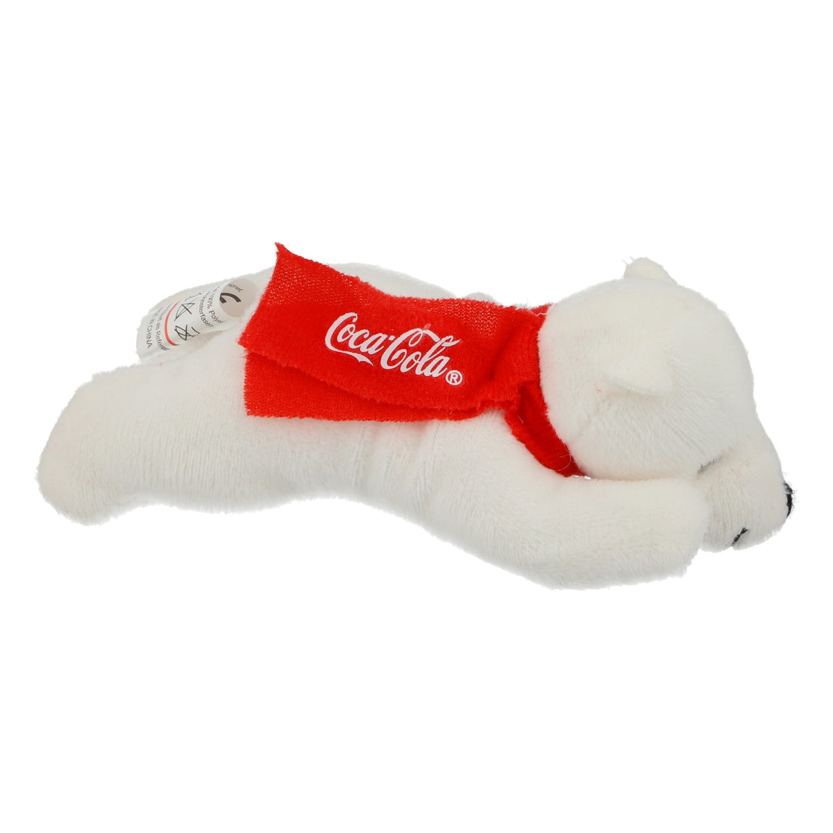 Coca-Cola Polar Bear Plush Toy (Lying Down), New, White with Red Scarf, Collector's Item, Decorative Gift – View 4