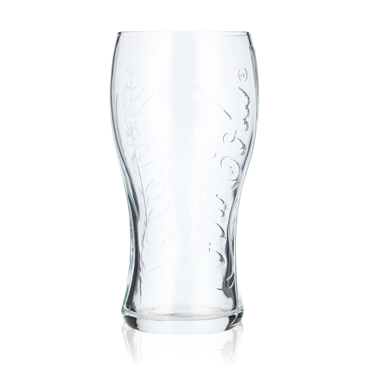 Coca Cola glass 0.3l contour curve cup with vertical relief print logo Drinks glasses