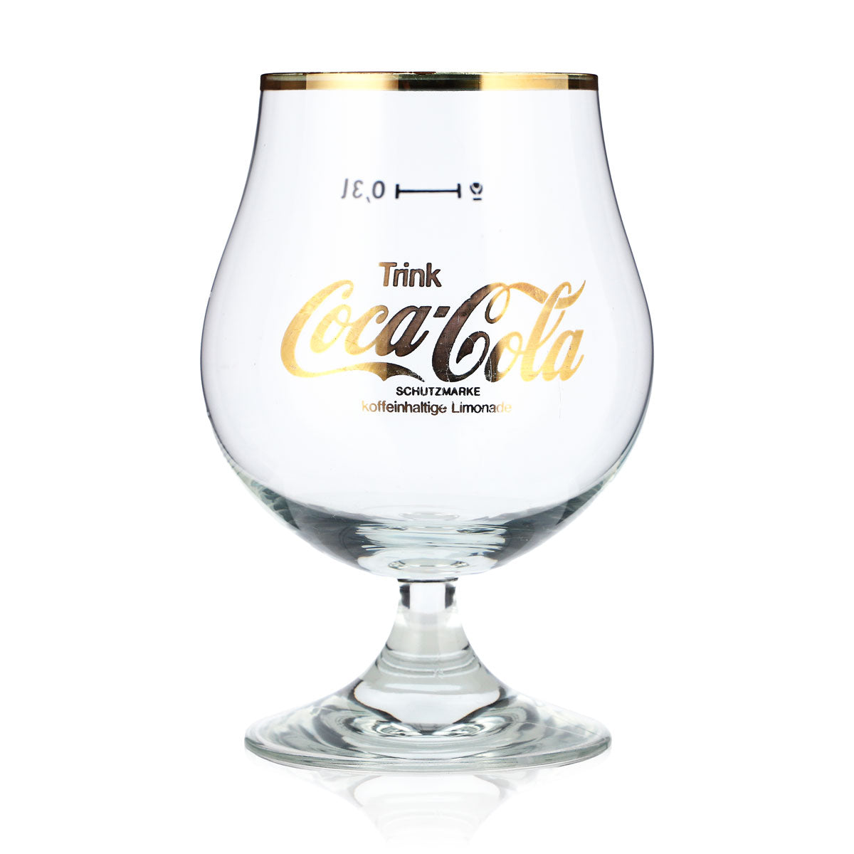 Coca Cola Glass Swivel Glass 0.3l Cocktail Glass Golden Logo