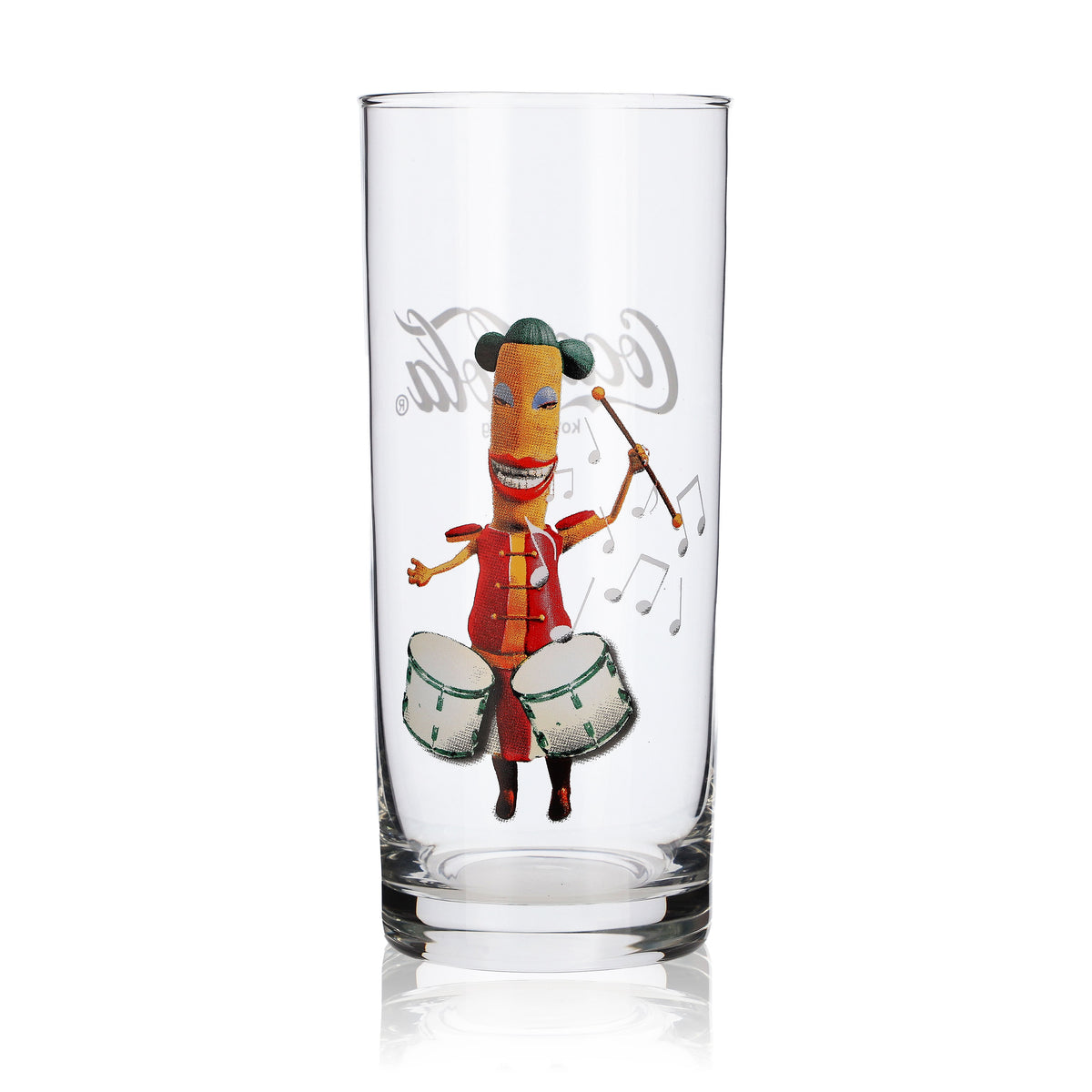 Coca Cola glass soft drink glasses 0.3 l cup collector's glass "Drum"