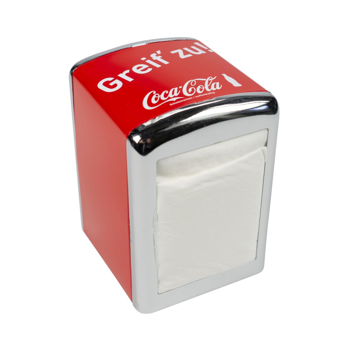Coca Cola Napkin Dispenser Red Silver 15x10 cm Napkin Dispenser Catering Accessories