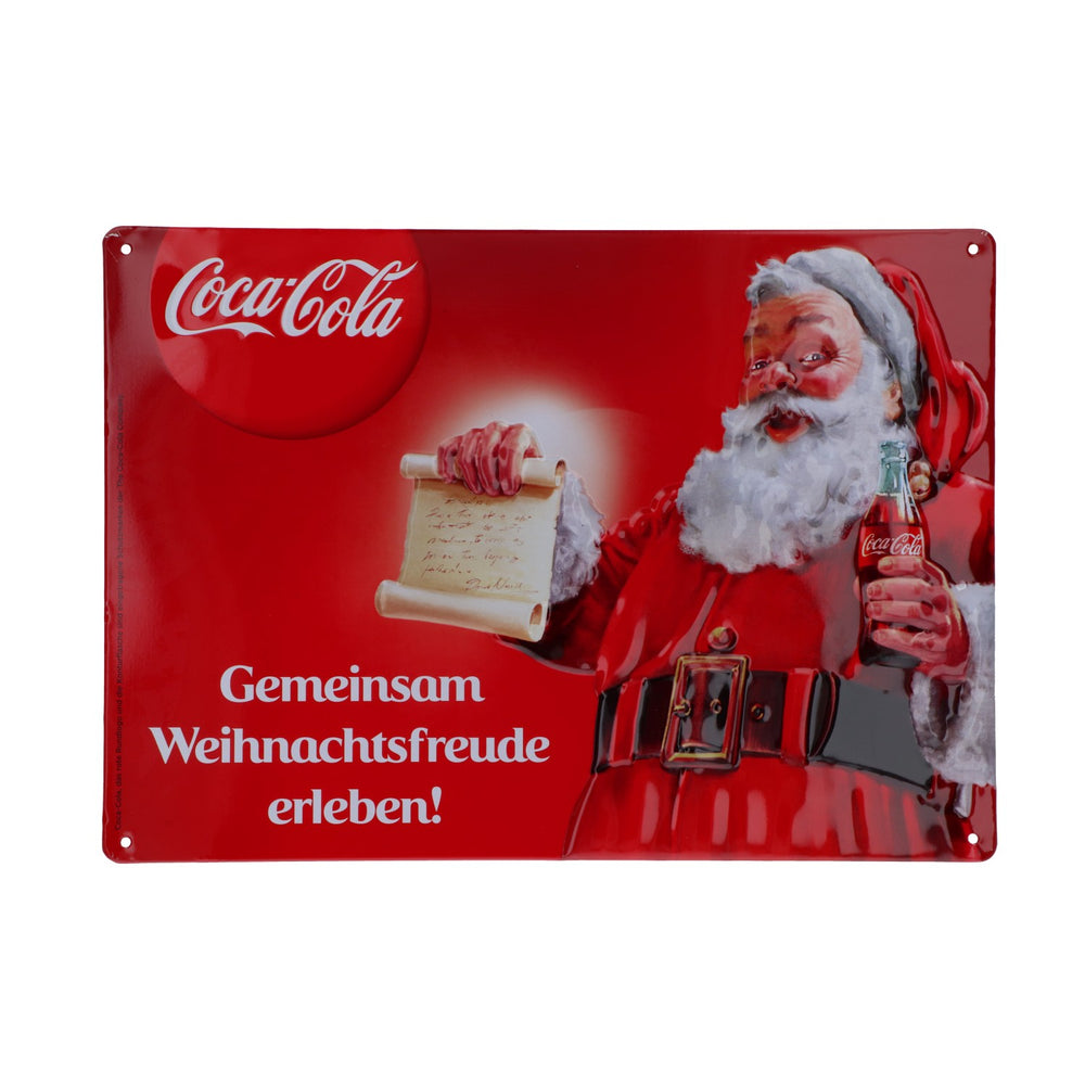 Coca Cola Soft Drink Tin Sign Wall Decoration Santa Claus