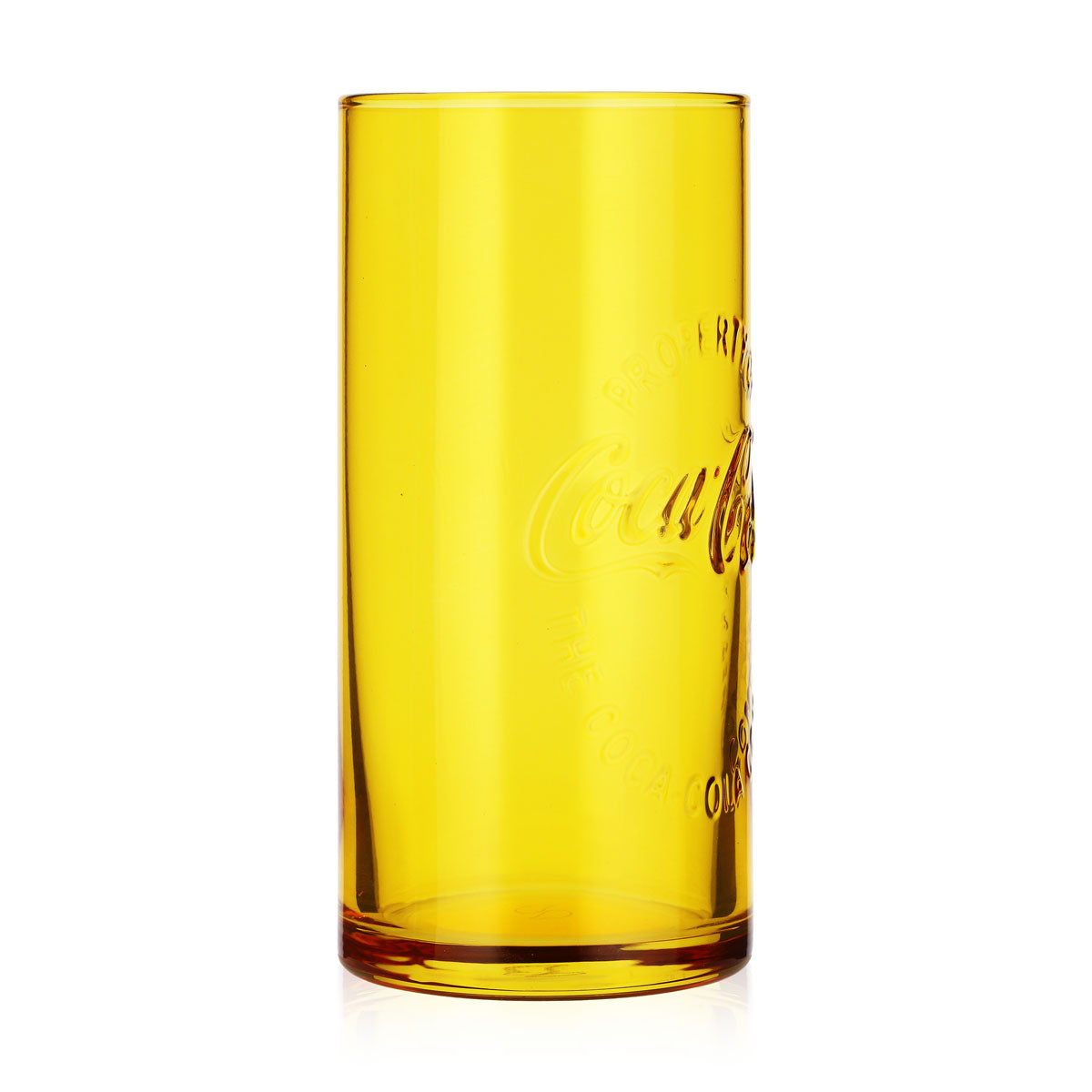 Coca-Cola Soft Drink Glass, 0.36 L, Contoured, Yellow, McDonald's Special Edition – View 2