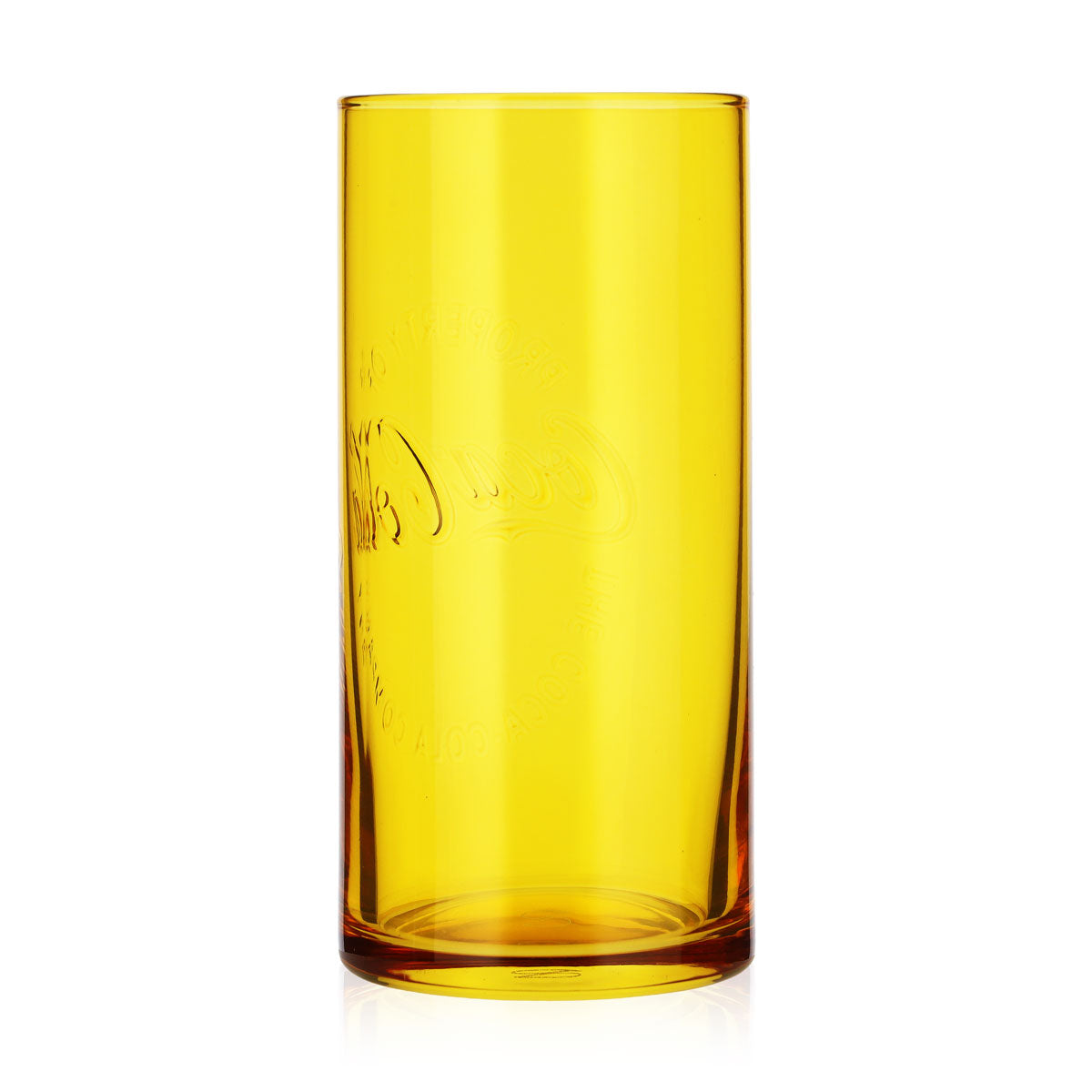 Coca-Cola Soft Drink Glass, 0.36 L, Contoured, Yellow, McDonald's Special Edition – View 3