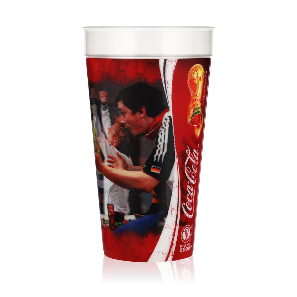 Coca-Cola Soft Drink Glass 0.5 L FIFA World Cup 2006 3D Design Reusable Plastic Cup