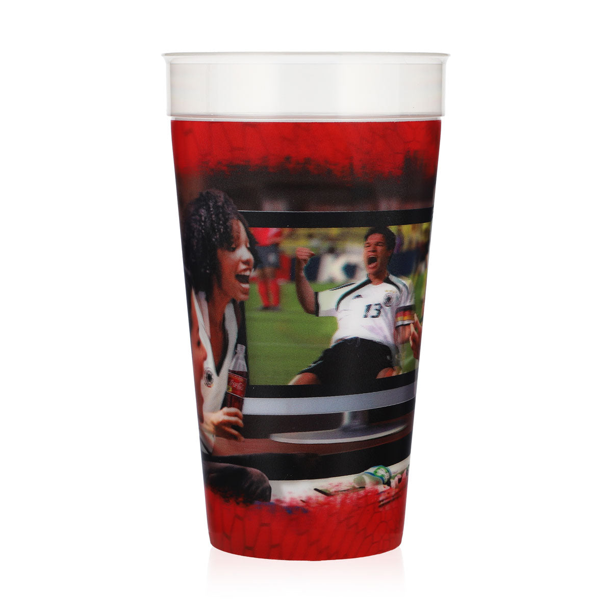 Coca-Cola Soft Drink Glass 0.5 L FIFA World Cup 2006 3D Design Reusable Plastic Cup – View 3