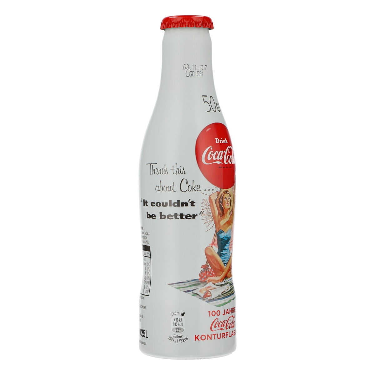 Coca Cola soft drink display bottle, 1950s collector's edition, 100 years decorative bottle – View 2