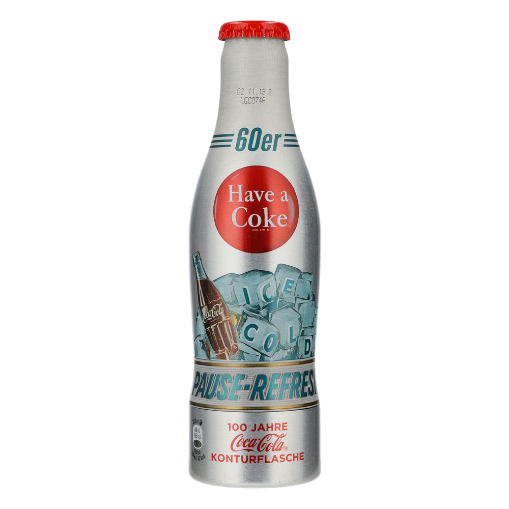Coca Cola soft drink display bottle, 1960s collector's edition, 100 years decorative bottle