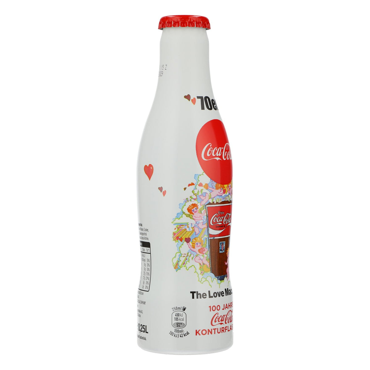 Coca Cola soft drink display bottle, 1970s collector's edition, 100 years decorative bottle – View 2