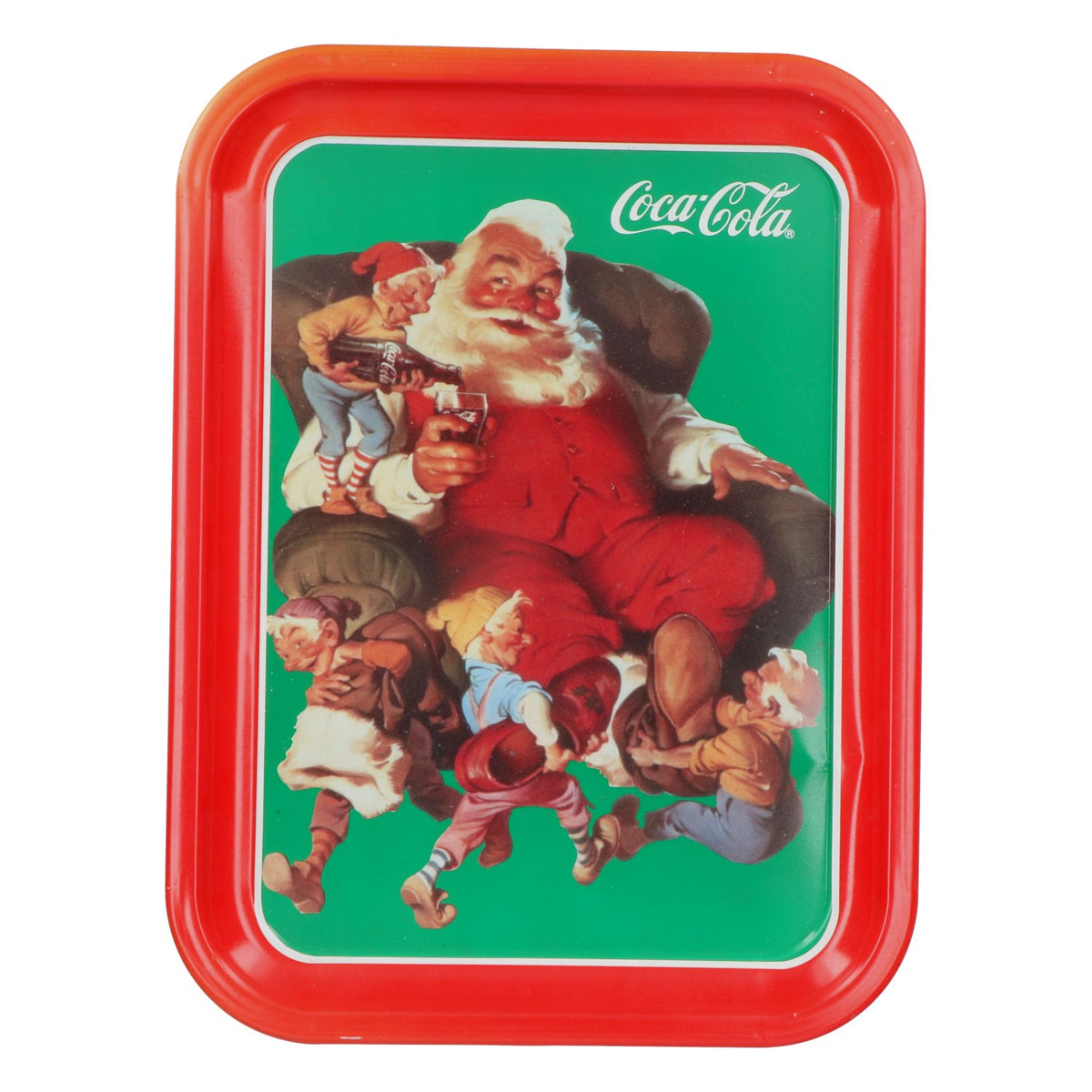 Coca Cola Christmas tray Serving tray made of metal Original USA