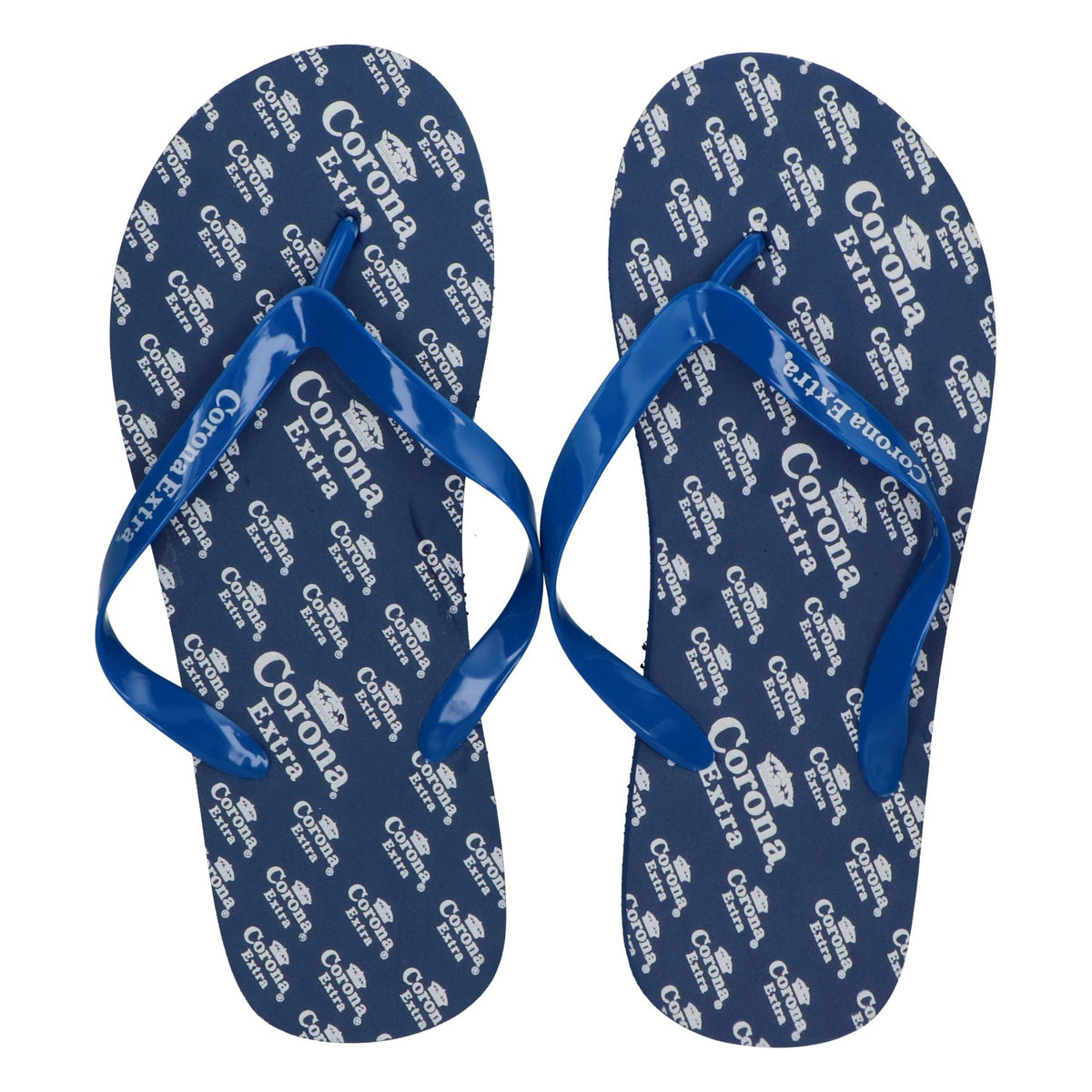Corona Beer Flip-Flops, Size L, Blue – View 2