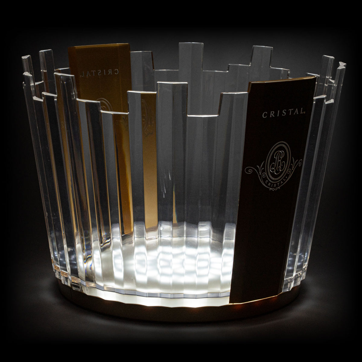 Cristal Champagne Bottle Cooler LED Luminous Ice Bowl Ice Cube Tray – View 7