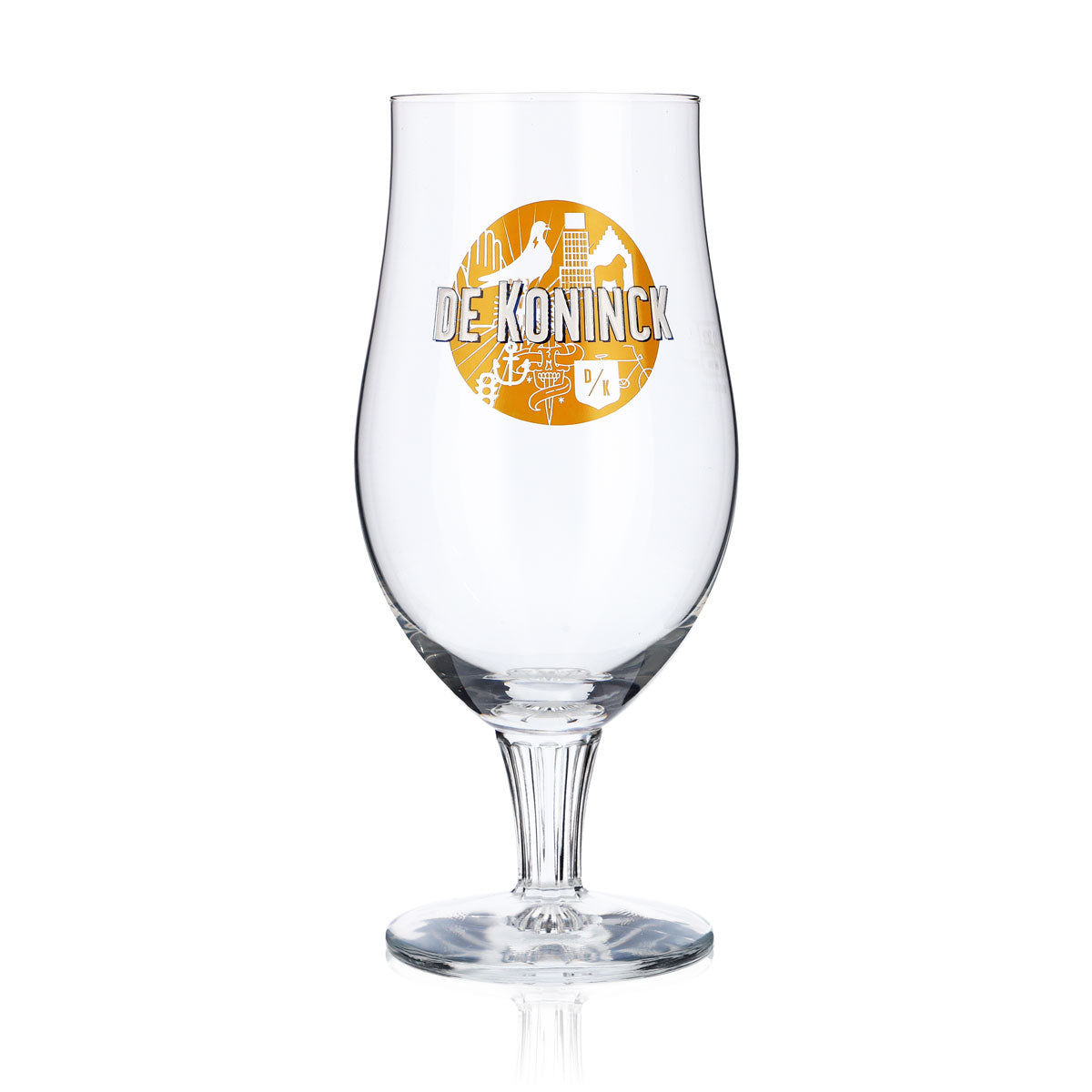 De Koninck Beer Glass Trophy Glasses 0.33l Trophy Craft Beer Yellow Logo