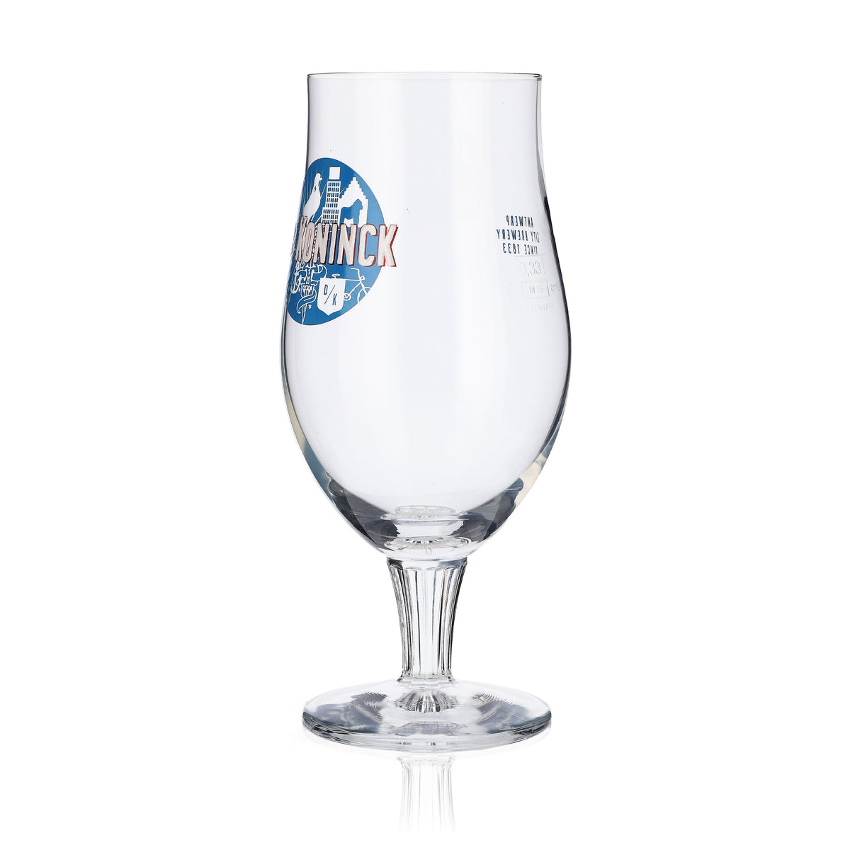 De Koninck Beer Glass Trophy Glasses 0.33l Trophy Craft Beer Blue Logo – View 4