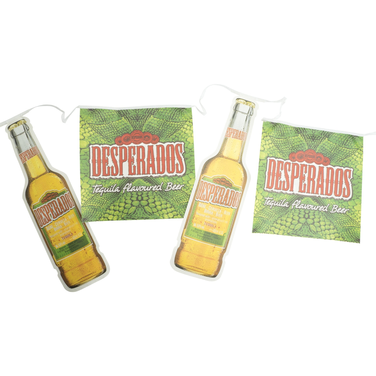 Desperados beer paper pennant chain green with bottle party decoration wall sign
