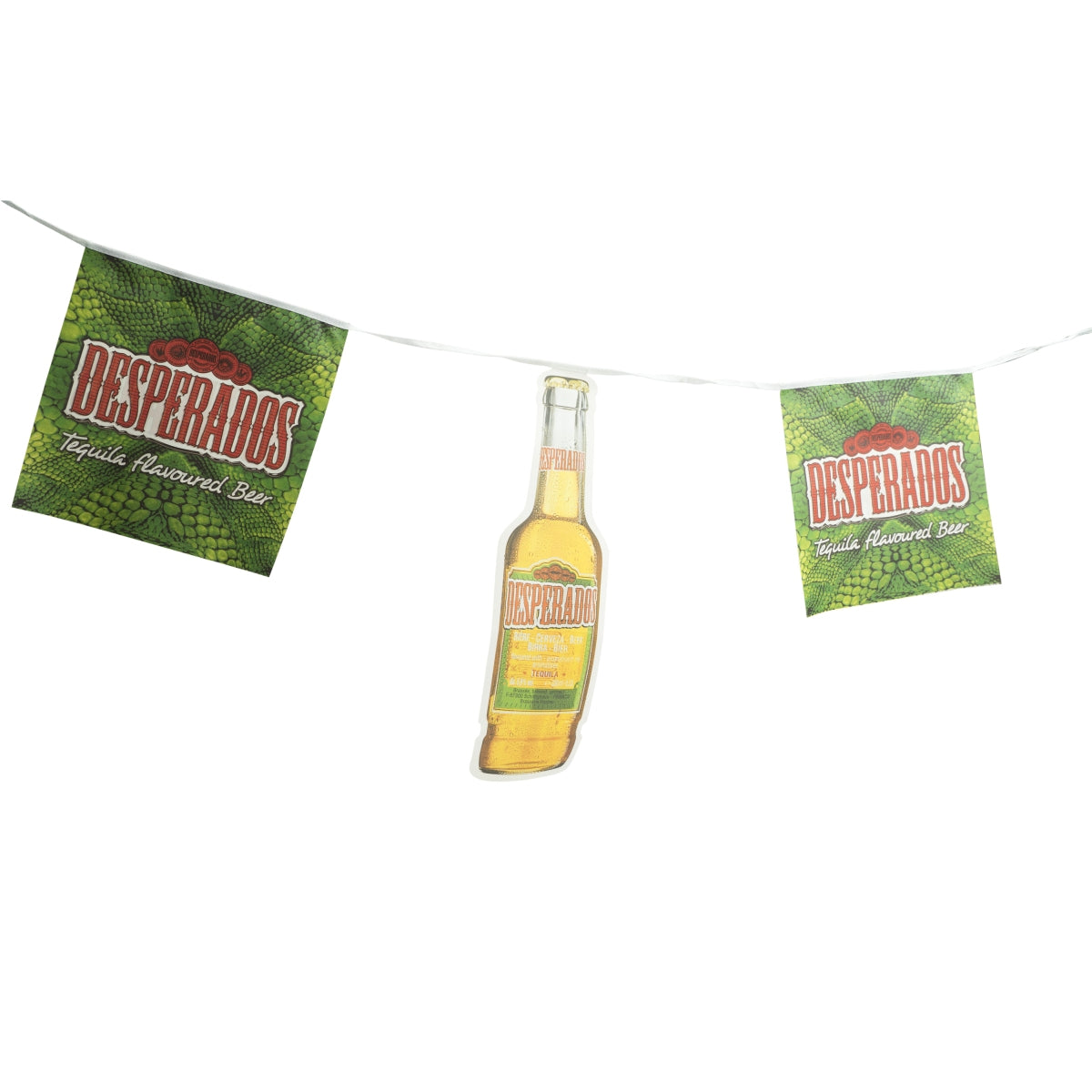 Desperados beer paper pennant chain green with bottle party decoration wall sign – View 3