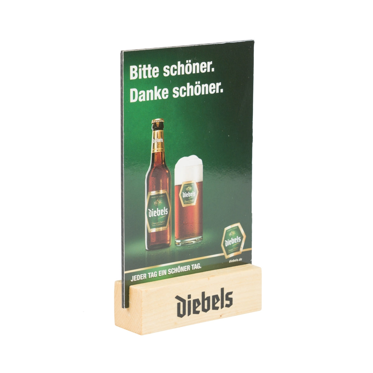 Diebels Beer Table Sign 15x11cm Chalkboard Menu Holder Cards Drinks Bar