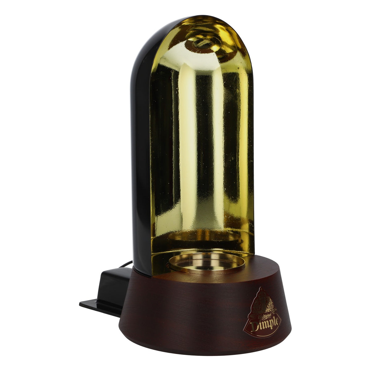 Dimple Whiskey LED Bottle Display Stand, Wood-Look – View 2