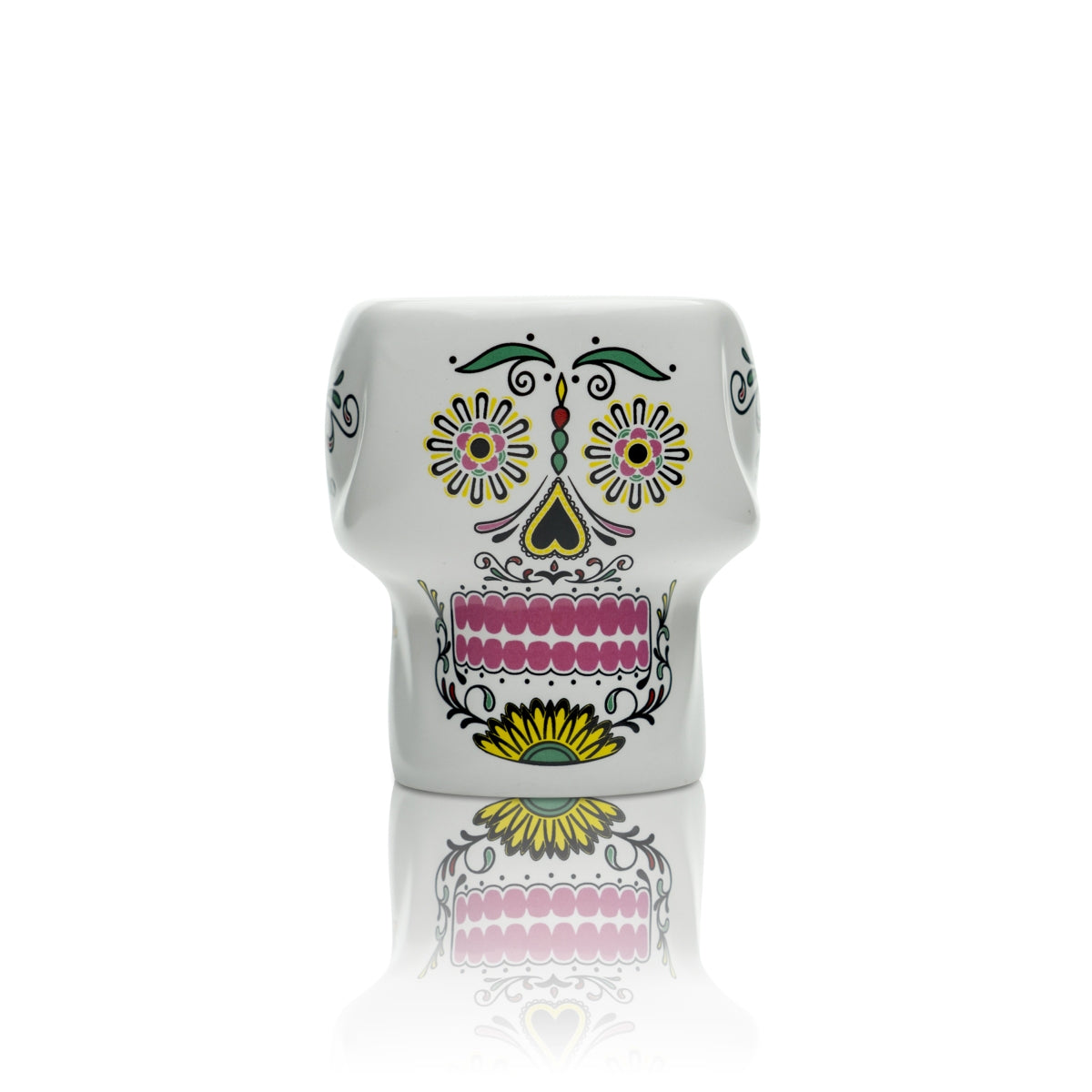 Don Julio Tequila Glass Mug Stoneware Glasses Skull Pink Day of the Dead Skull