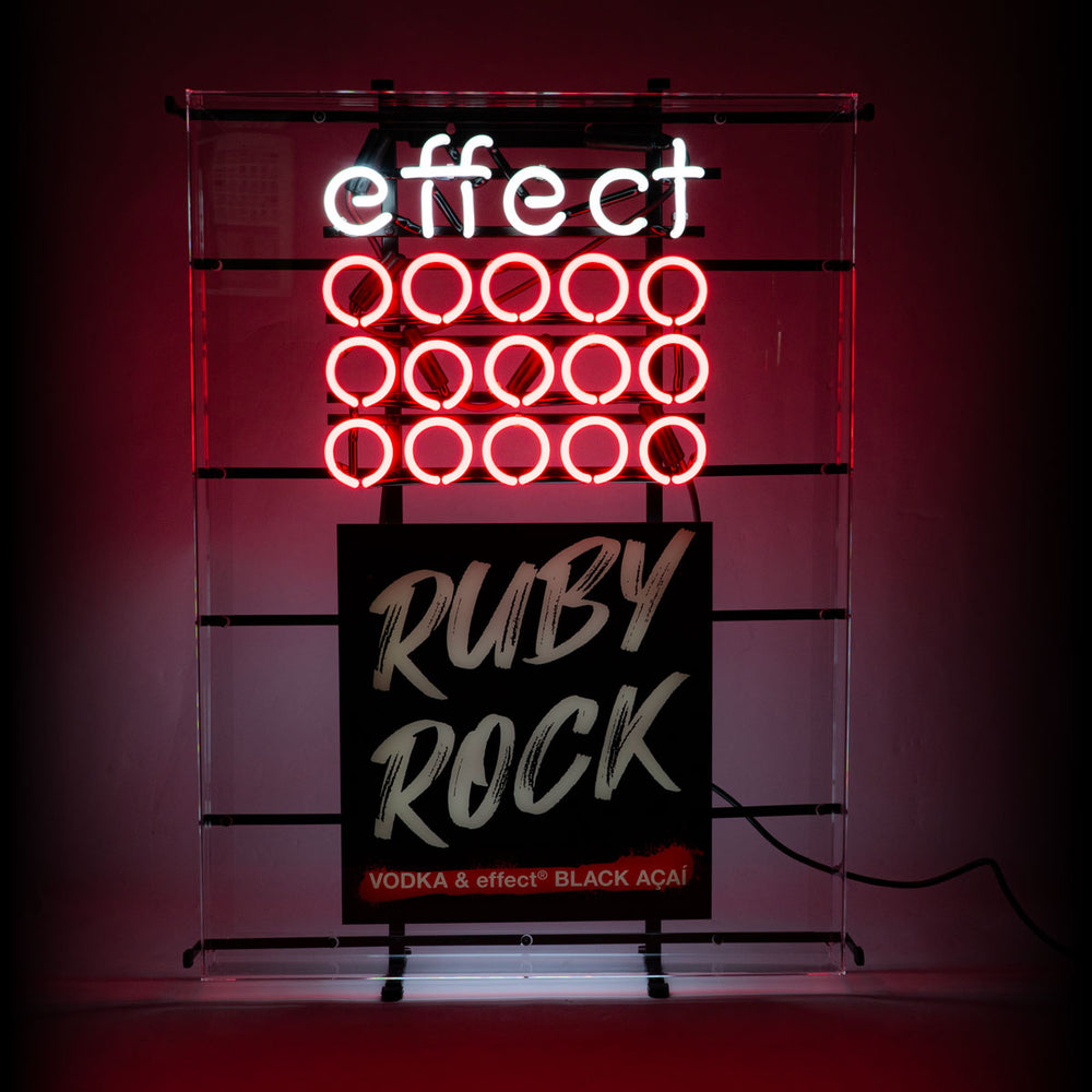 Effect Energy Illuminated Sign Luminated LED Neon Wall Sign Rubi Rock Decoration