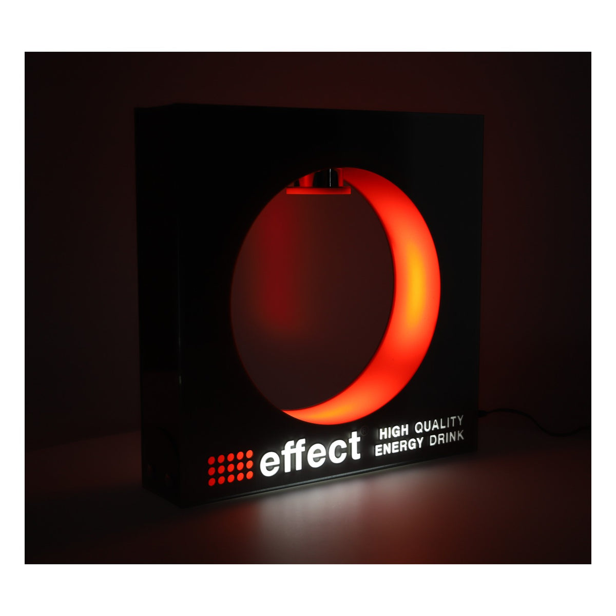 Effect Energy illuminated sign, square LED, incl. power supply, silver, floating bottle magnet – View 2