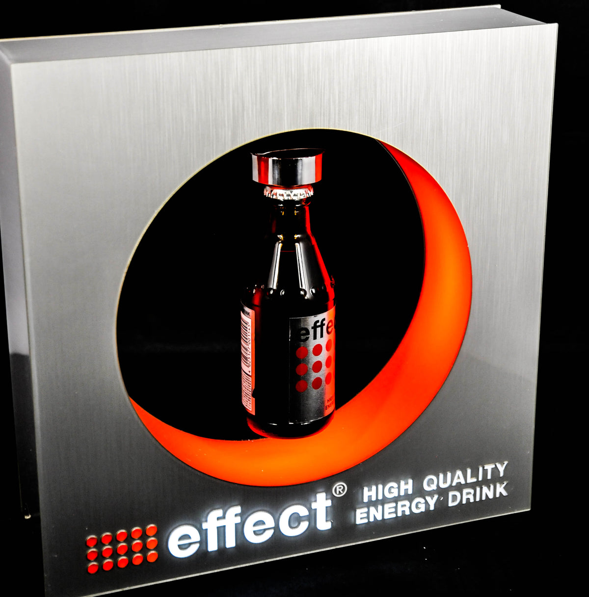 Effect Energy illuminated sign, square LED, incl. power supply, silver, floating bottle magnet – View 6