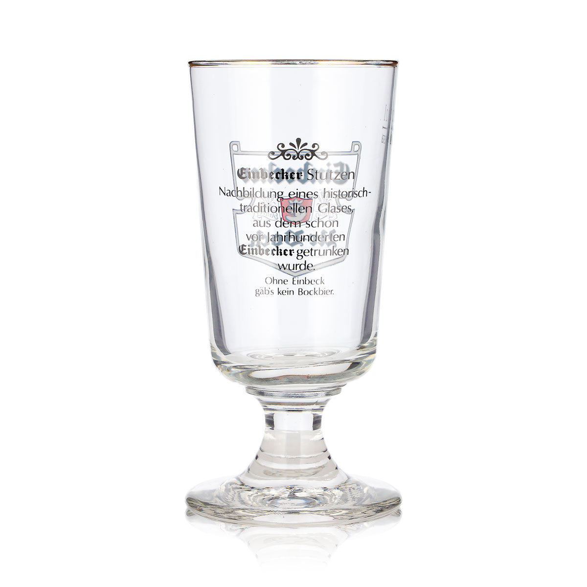 Einbecker Beer Glass, 0.2 L, Goblet, Urbock Exclusiv, Gold Rim, Rastal – View 3