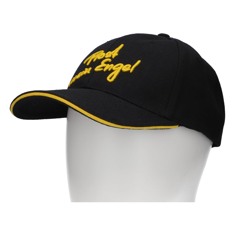 Engel Beer Cap, Adjustable, "Cheers, My Angel" Black Cotton