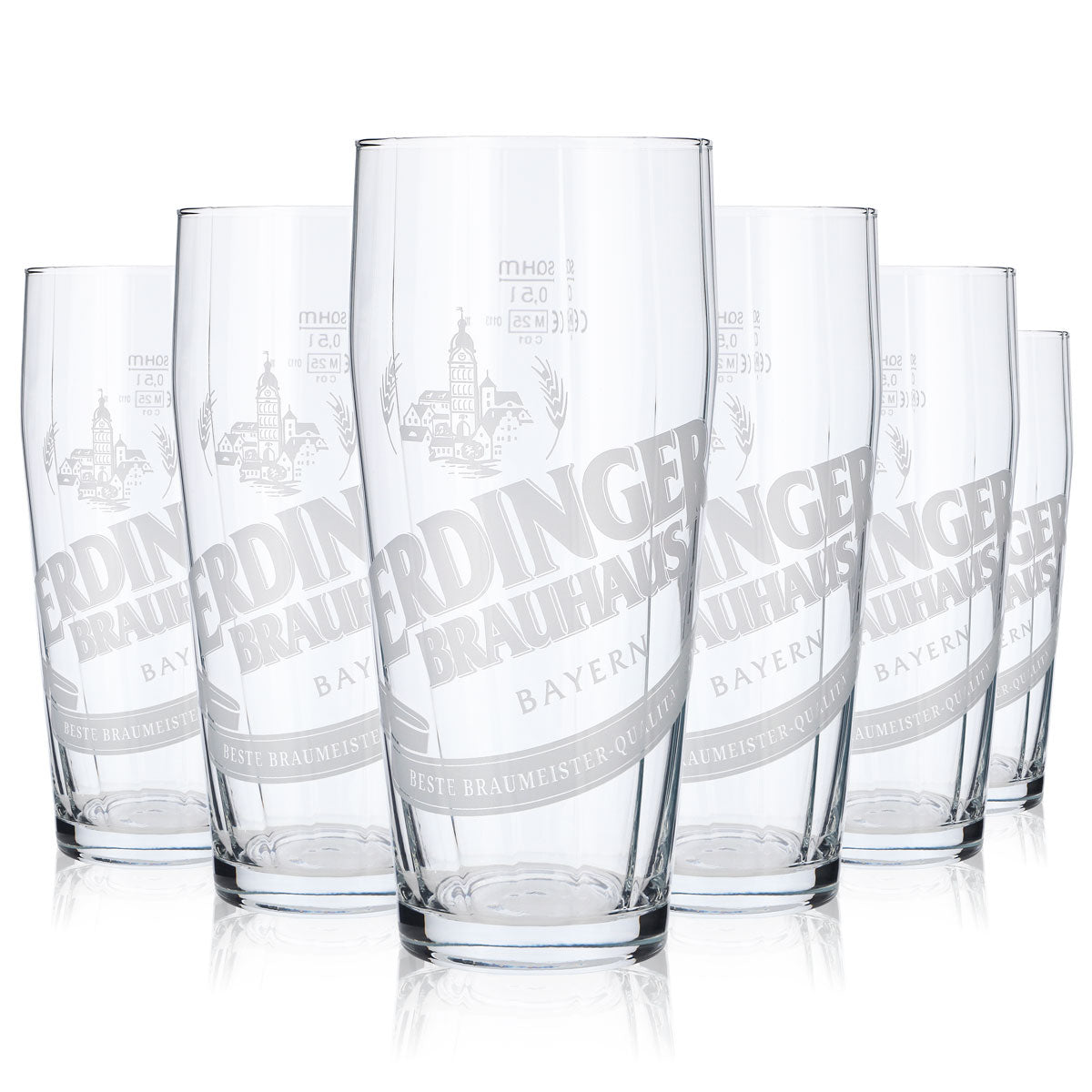 6x Erdinger 0.5l brewery beer mug glasses beer glass Weissbräu – View 5