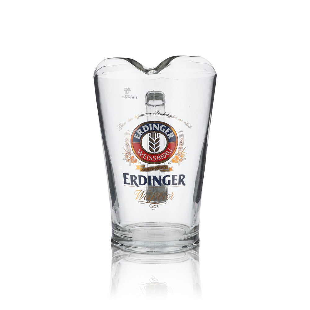 Erdinger Weissbier Glass Carafe Pitcher 1.5L Beer Jug Brewery Bavaria Gastronomy