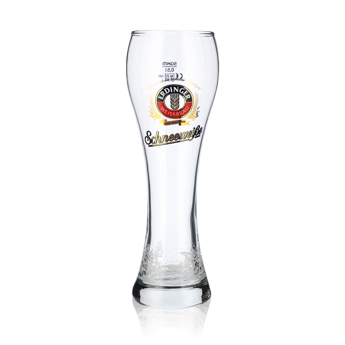 Erdinger Weissbräu Beer Glass 0.5l Beer Glasses Wheat Beer Glass "Snow White"