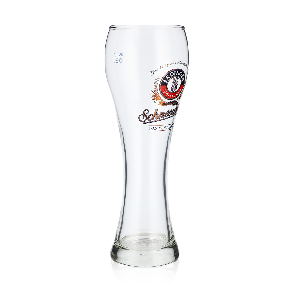 Erdinger Weissbräu Beer Glass, 0.5 L, Wheat Beer Glass, "Schneeweiße" (Snow-White), The Winter Beer "Sahm" – View 2
