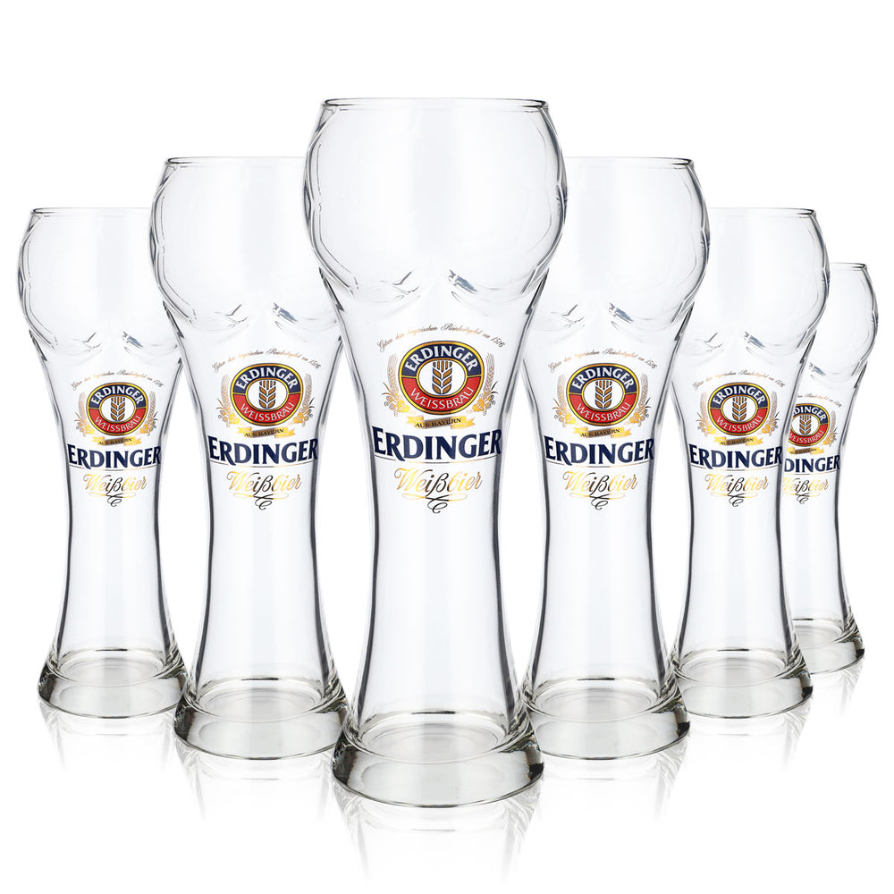 Erdinger Weissbräu Beer Glass Beer Glasses 0.5l Wheat Beer Glass Soccer Contour