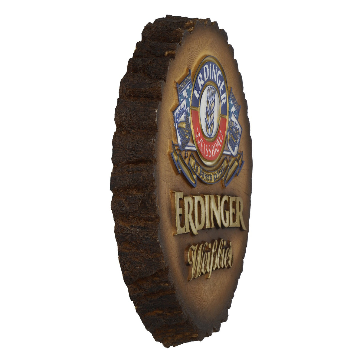 Erdinger Weissbräu Wall Decoration: Tree Trunk-Shaped Beer Coaster, Plastic – View 2