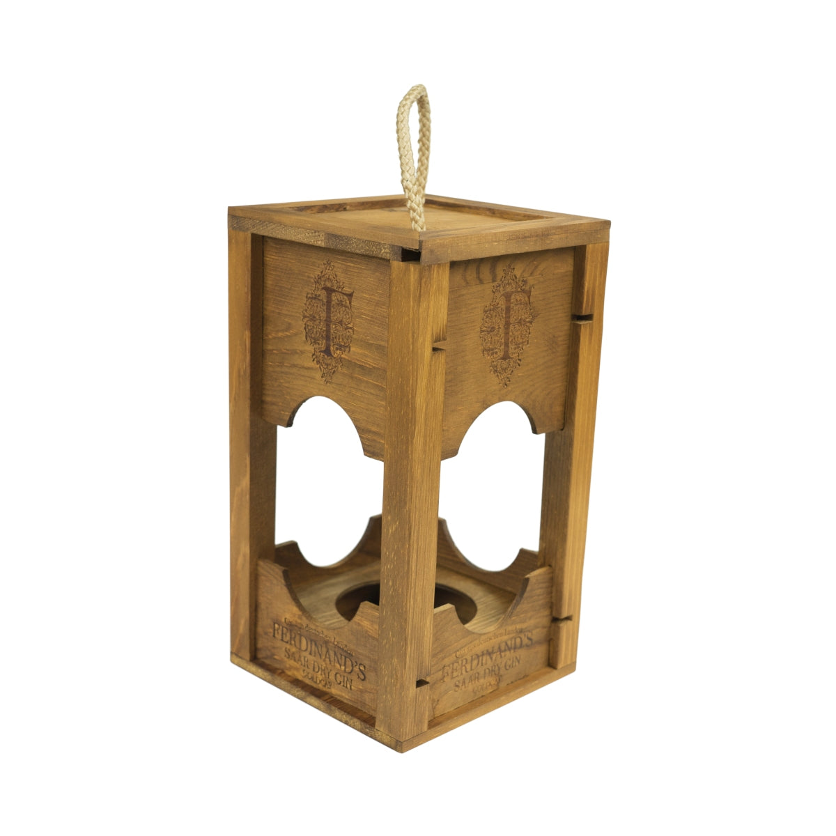 Ferdinand's Gin Lantern Wooden Light Glorifier Stand Display Show Bottle