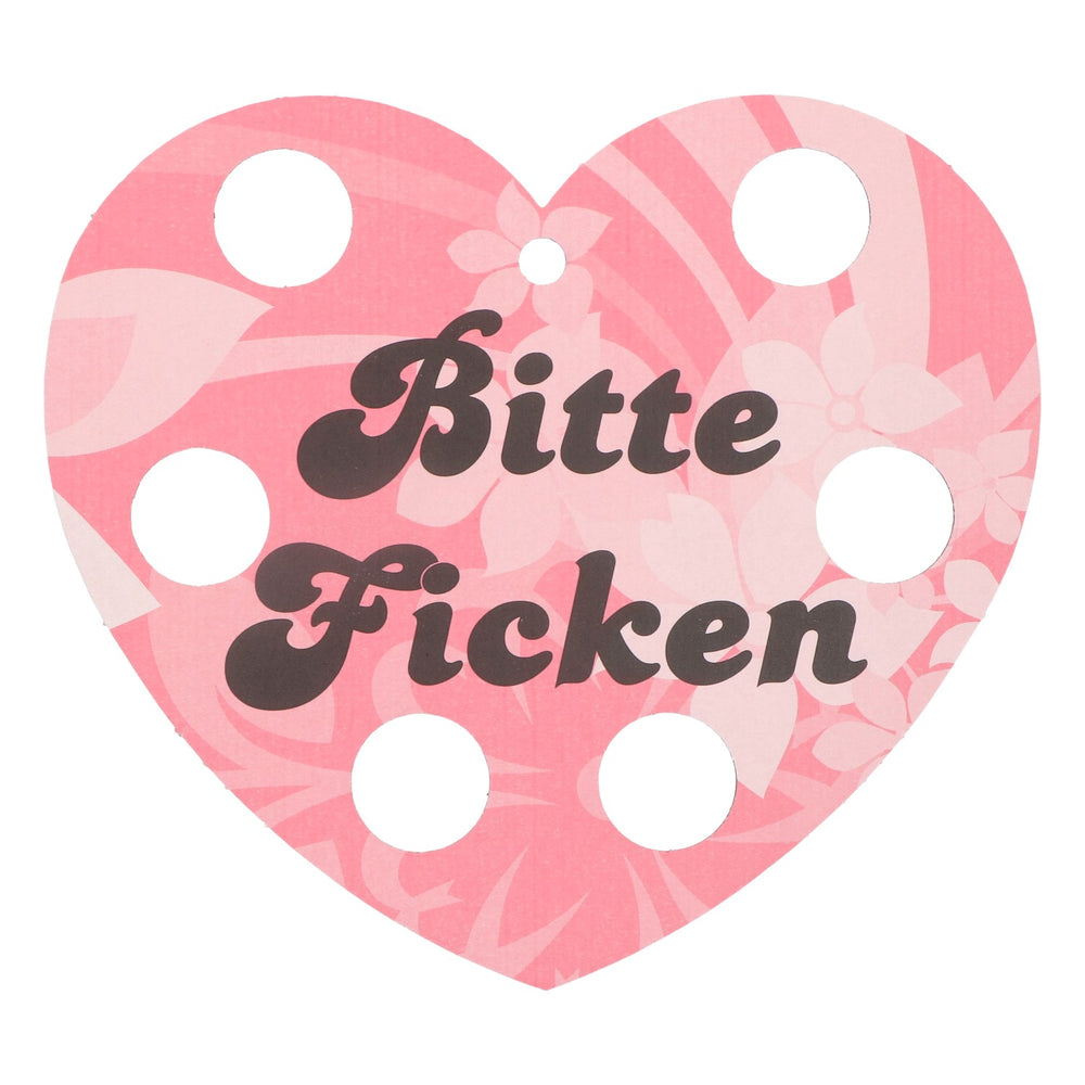 Fuck Shothalter Heart Shape Pink Please Fuck Paper Sign Tray Cardboard