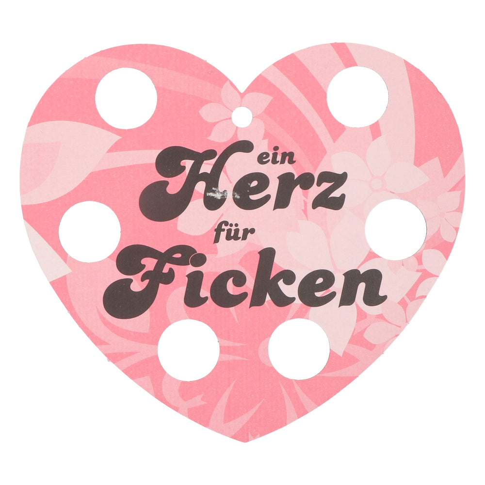 Fuck Shothalter Heart Shape Pink A Heart for Fucking Tray Cardboard Paper Sign