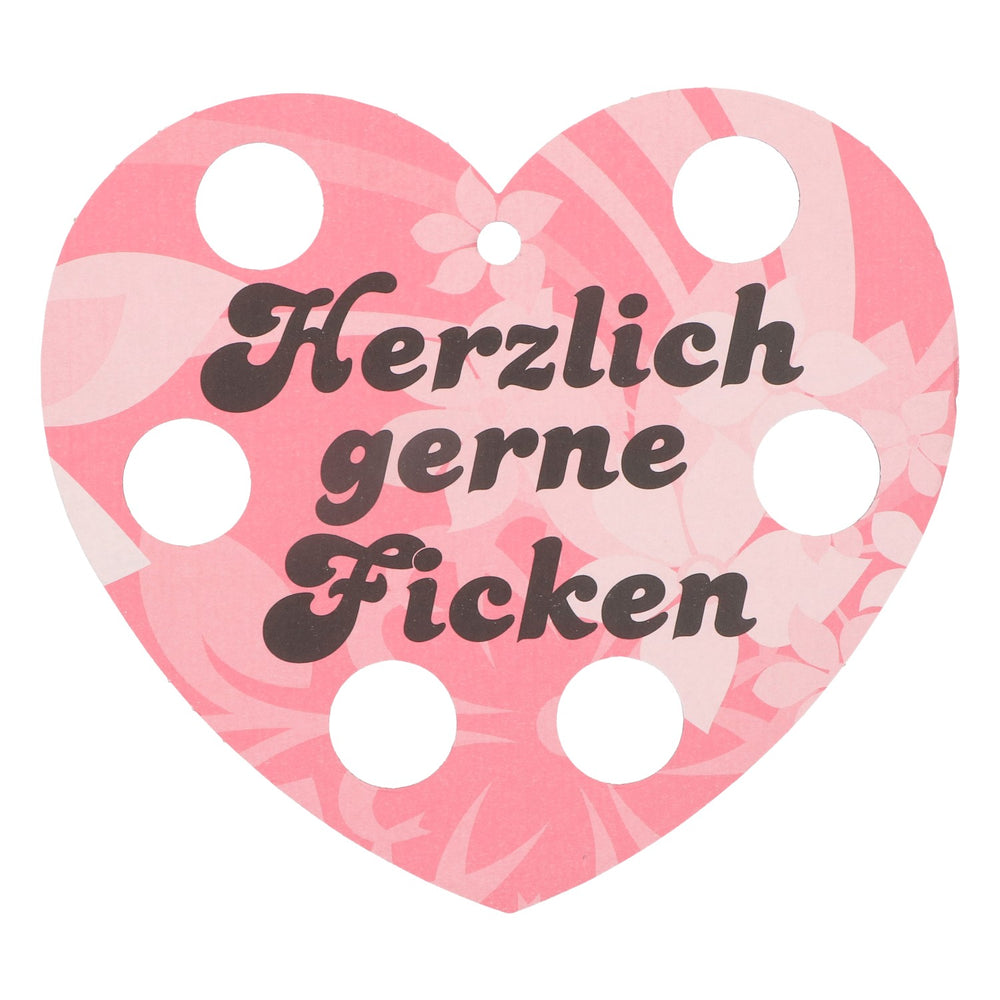Fucking Shothalter Heart Shape Pink Heart Fucking Paper Sign Tray