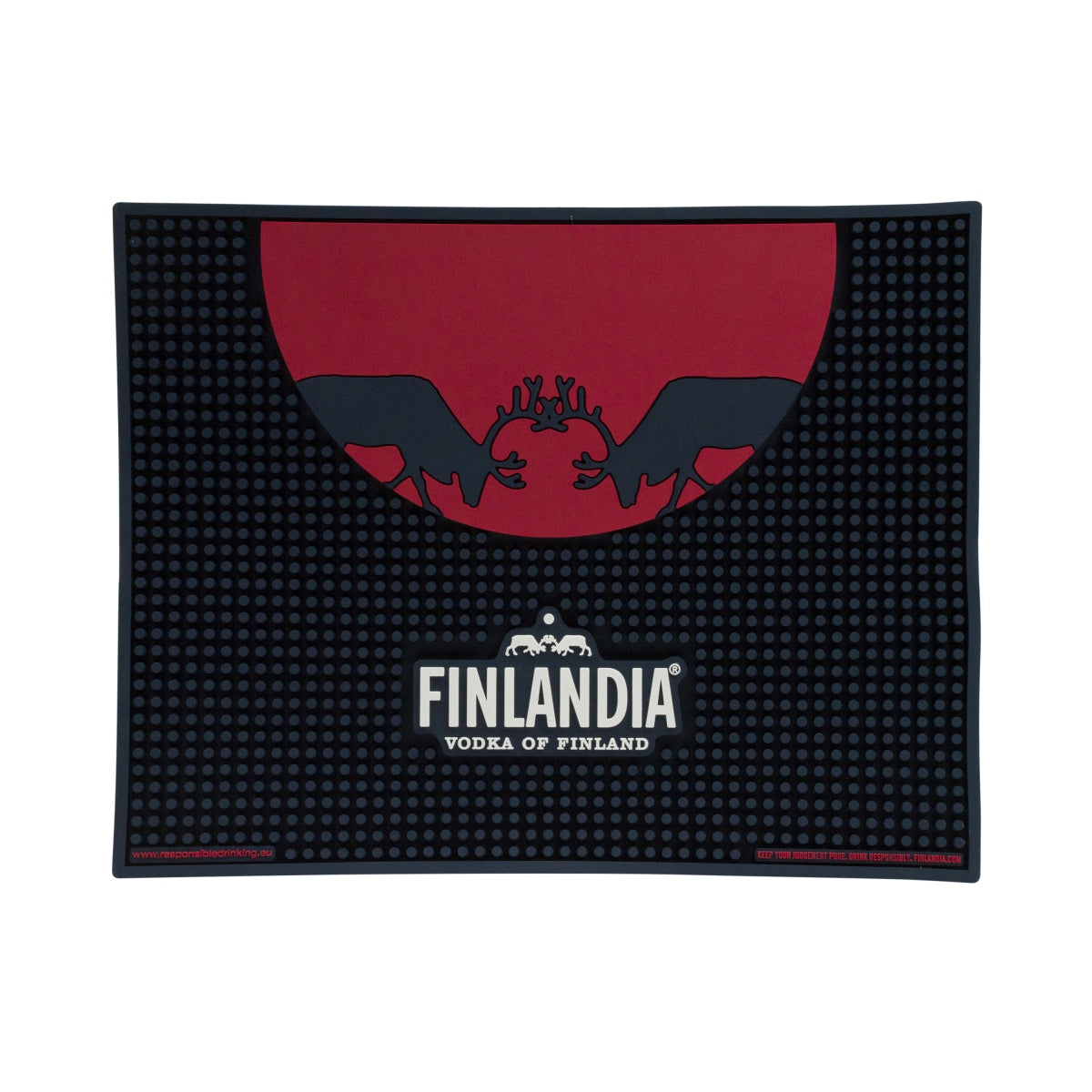 Finlandia Vodka Bar Mat Drip Mat Bar Accessories Square Blue 35x28
