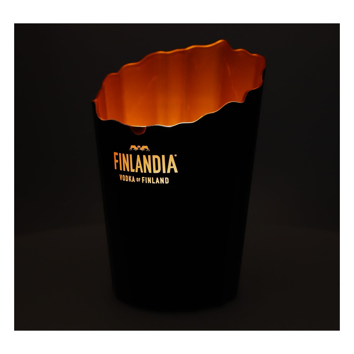 Finlandia Vodka Cooler Bottle Cooler Ice Cube Tray LED Single Blue with Copper Interior – View 2