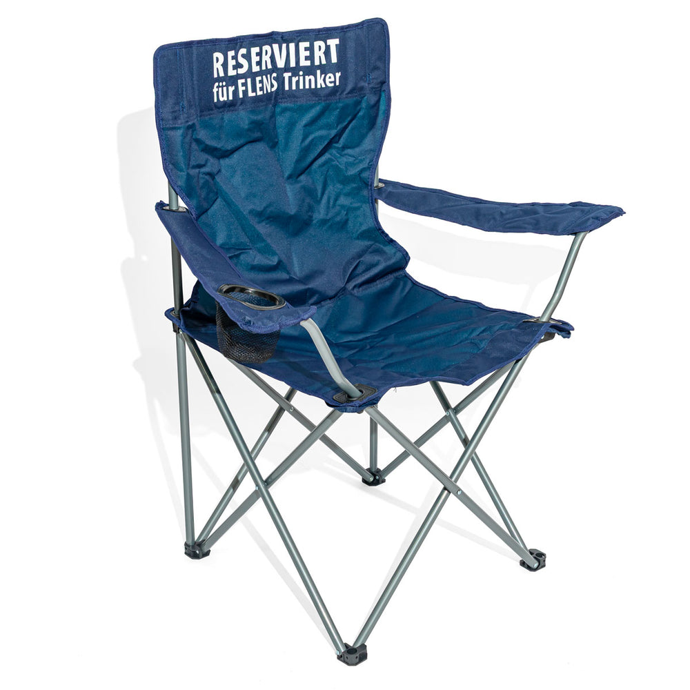 Flensburg Pilsener camping chair Director's chair Outdoor foldable with drink holder