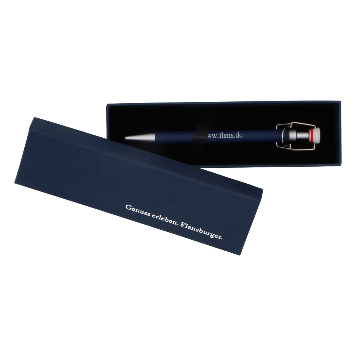 Flensburg Pilsener Plop ballpoint pen with Plop cap in gift box – View 3