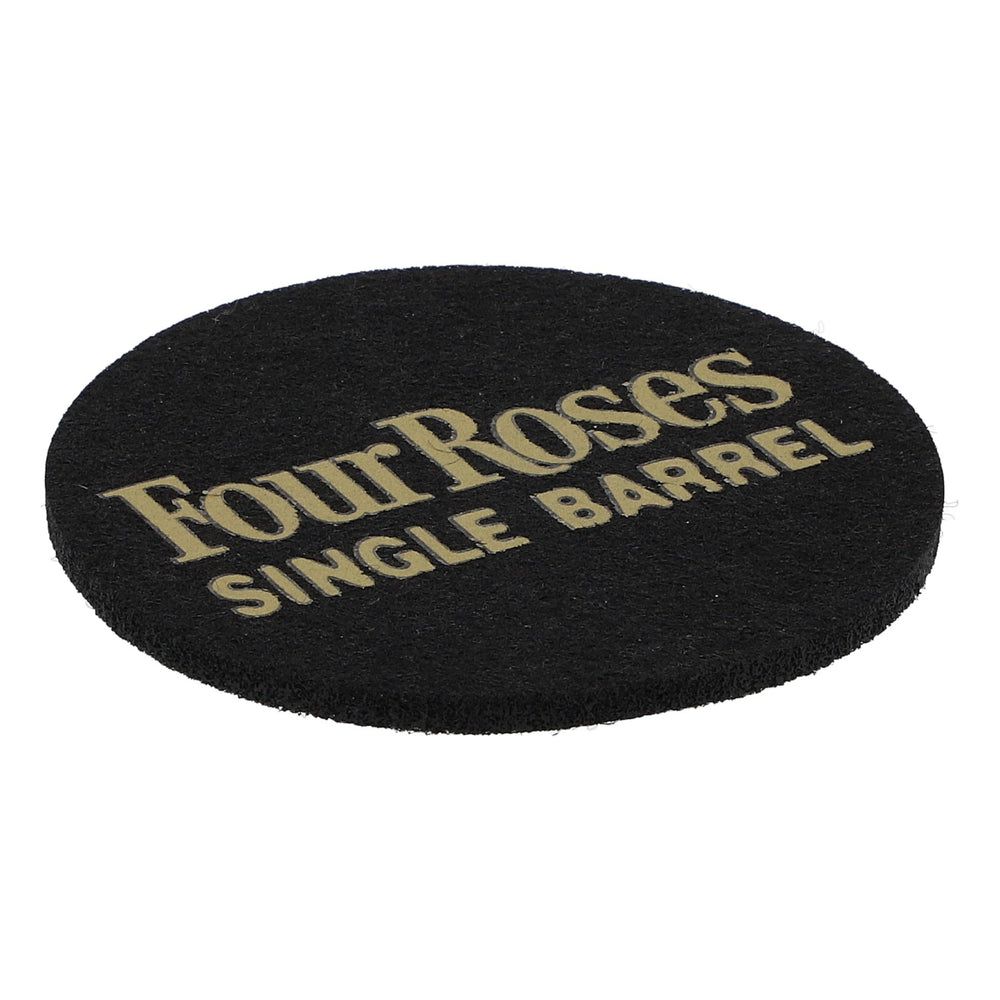 Four Roses Whiskey Felt Coaster Glass Coaster Black 6.2 cm Diameter "Four Roses Single Barrell"
