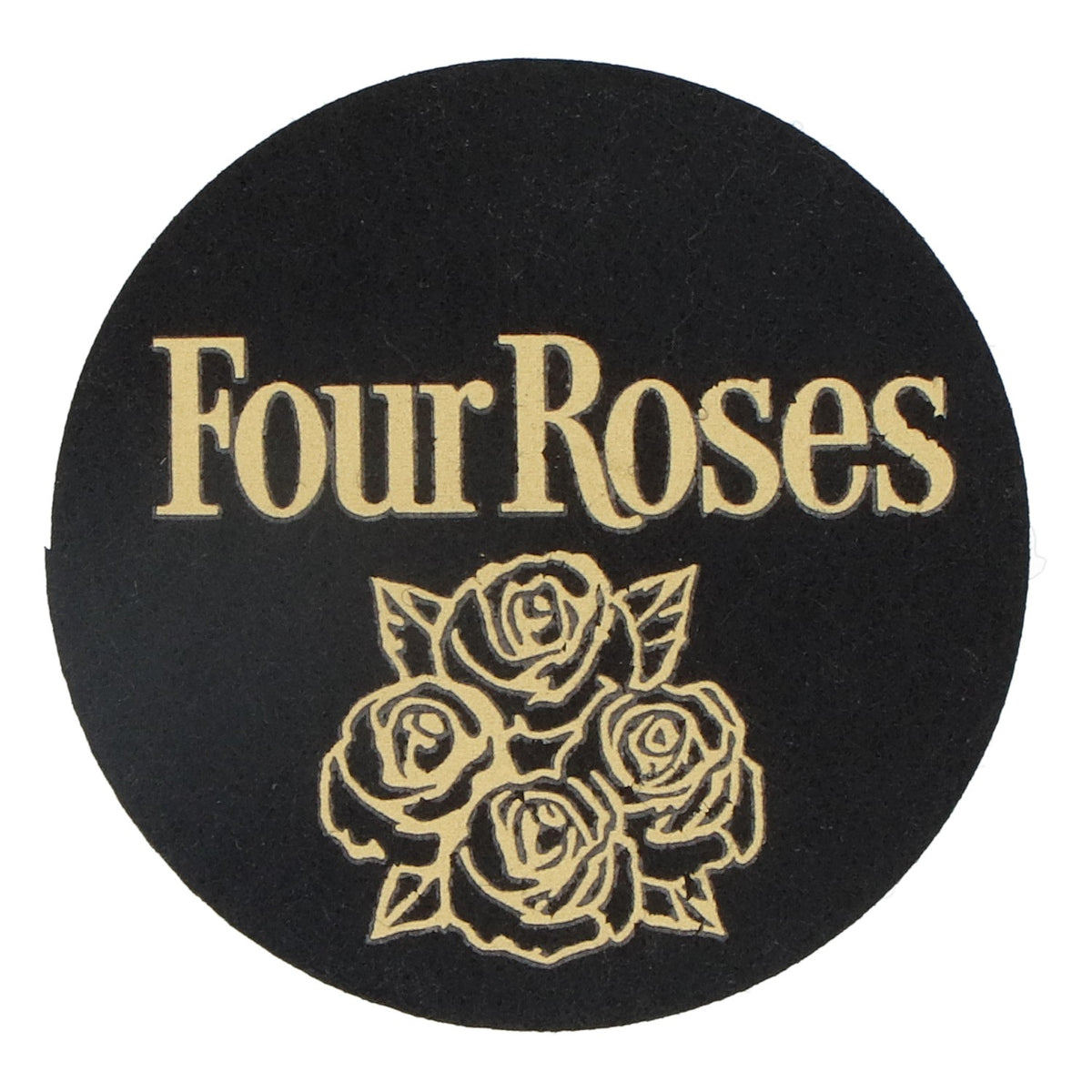Four Roses Whiskey Felt Coaster Glass Coaster Black 6.2 cm Diameter "Four Roses" with Logo – View 2