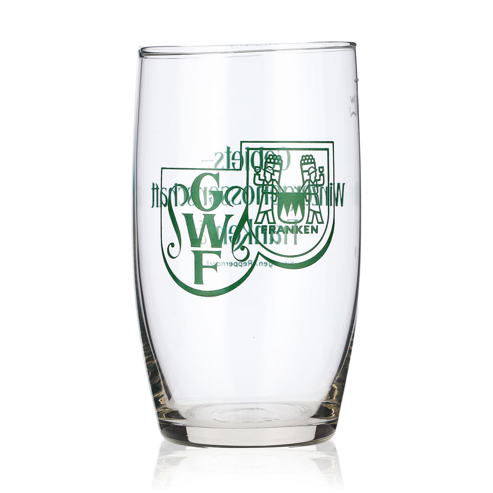 Franconian wine glass Beaker glass 0.1 l Regional winegrowers' cooperative green logo